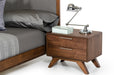 Soria Mid-Century Grey & Walnut Bedroom Set