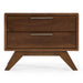 Soria Mid-Century Walnut Nightstand