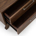 Addison +Soria - Mid-Century Modern Grey Fabric + Walnut 4-Piece Bedroom Set