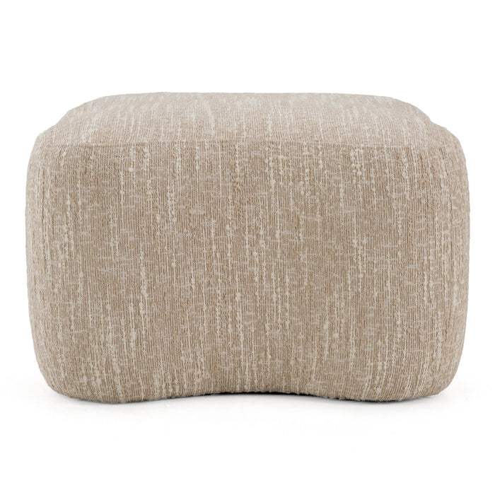 Spiro - Modern Beige Fabric Ottoman
