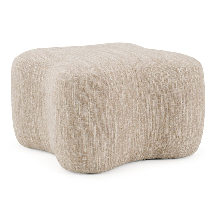 Spiro - Modern Beige Fabric Ottoman