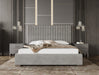 Splendor - Silver + Grey Velvet Upholstered King Platform Bed