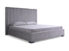 Splendor - Silver & Grey Velvet Upholstered Platform Bed Set