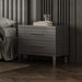 Splendor - Silver & Grey Velvet Upholstered Platform Bed Set