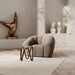 Suki - Modern Taupe Fabric Lounge Chair