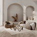 Suki - Modern Taupe Fabric Lounge Chair