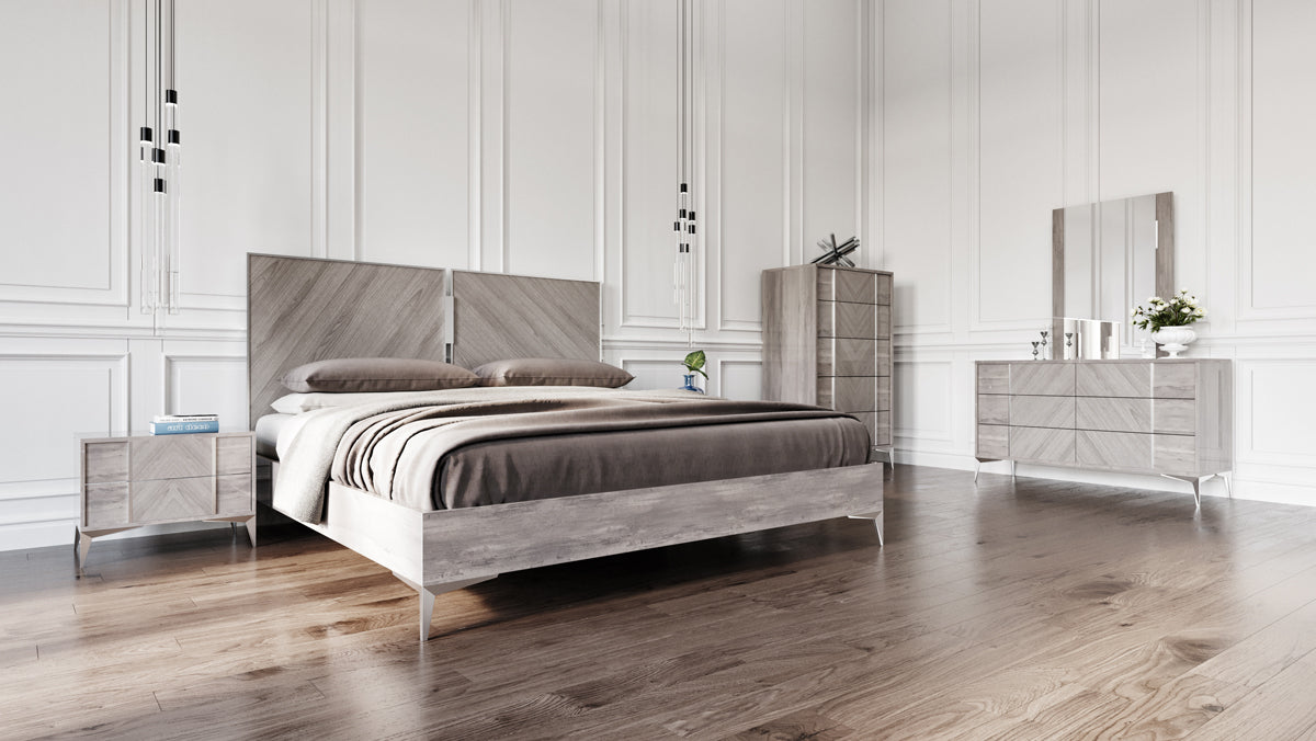 Alexa Italian Modern Grey Mirror