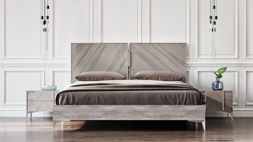 Eastern King Alexa Italian Modern Grey Bed