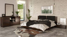 Fantasia - Contemporary Dark Walnut Mirror