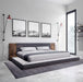Jagger Modern Dark Grey & Walnut Bed