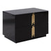Token - Modern Black + Gold Wide Nightstand