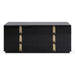 Token - Modern Black + Gold Wide Dresser