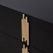 Token - Modern Black + Gold Wide Dresser