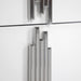 Token - Modern White & Stainless Steel Wide Nightstand