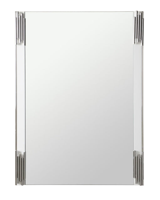 Token - Modern White & Stainless Steel Mirror