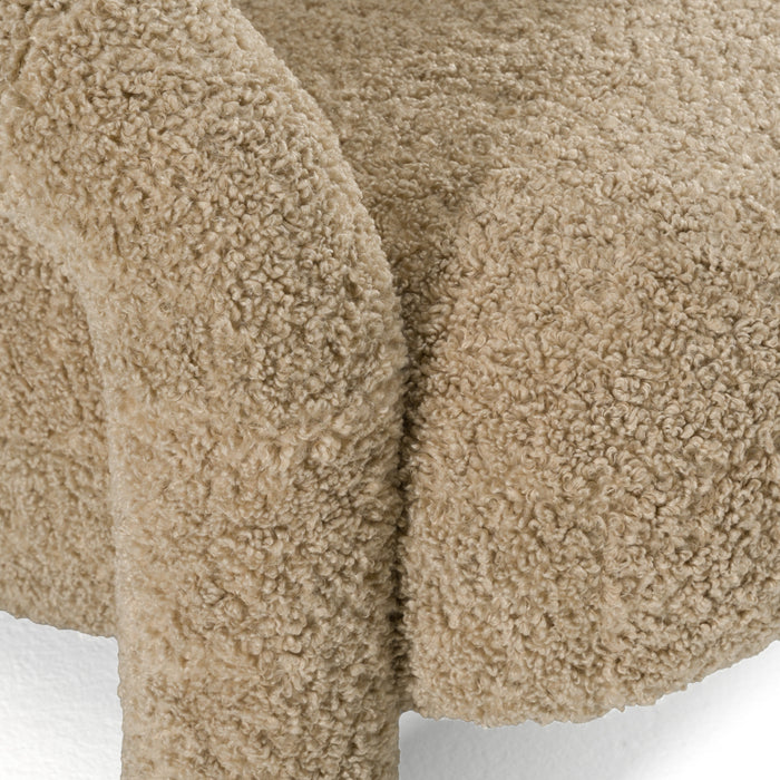Trevor - Modern Tan Fabric Accent Chair