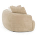 Trevor - Modern Tan Fabric Curved Mini Sectional Sofa