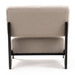 Tucker - Mid-Century Modern Light Grey Fabric + Black Walnut Accent Chair