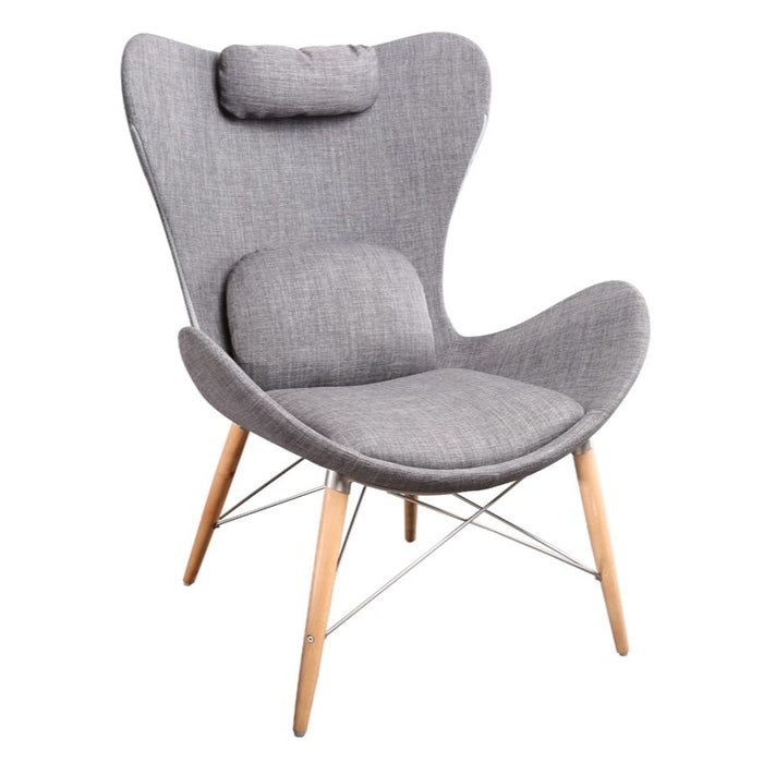 Britt Modern Grey Fabric Accent Chair