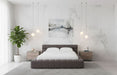 Tyree - Modern Tufted Grey Fabric Bed