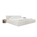 Tyree - Modern Tufted Off-White Fabric Bed