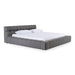 Eastern King Tyree - Modern Tufted Grey Fabric Bed