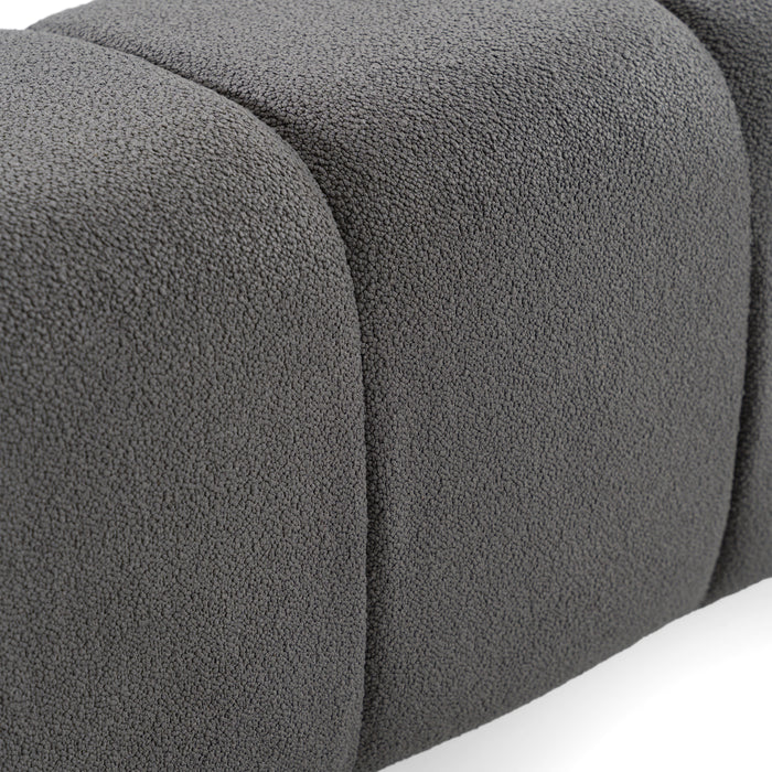 Tyree - Modern Tufted Grey Fabric Bed