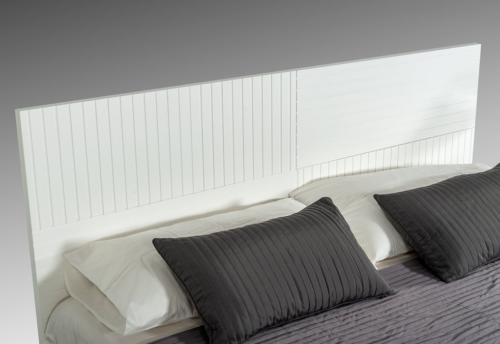 Valencia Contemporary White Bed