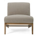 Vance - Modern Sand Fabric + Wood Accent Chair