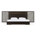 Velondra - Modern Eucalypto + Marble Bed with Two Nightstands