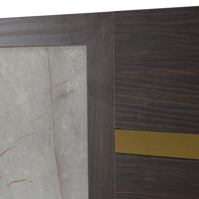 Velondra - Modern Eucalypto + Marble 4-Piece Bedroom Set