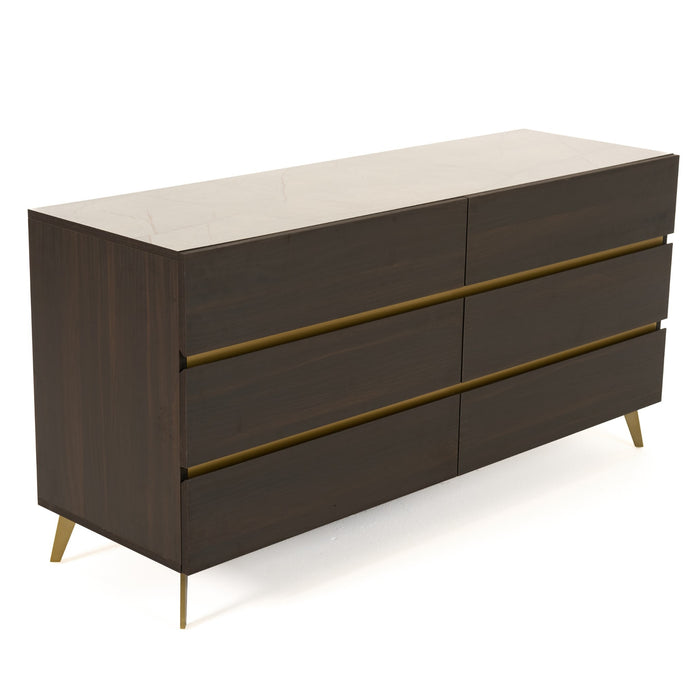 Velondra - Modern Eucalypto + Marble 4-Piece Bedroom Set