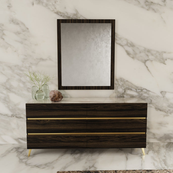 Velondra - Modern Eucalypto + Marble Dresser
