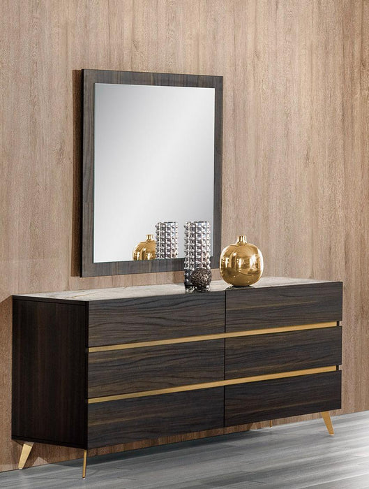 Velondra - Queen Modern Eucalypto + Marble Bedroom Set