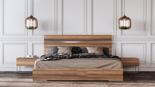 Eastern King Lorenzo Italian Modern Light Oak Bed