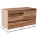 Valhalla + Lorenzo - Modern White Fabric + Light Oak 4-Piece Bedroom Set