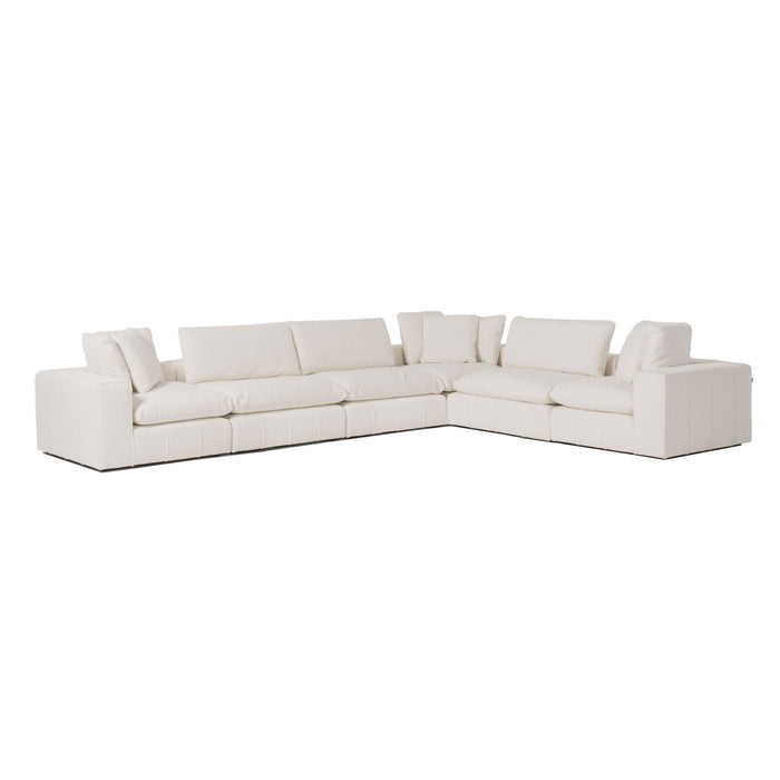 Vicki - Modern Off-White Fabric Modular Corner Seat