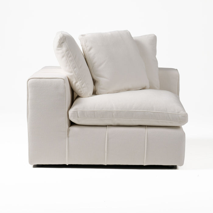 Vicki - Modern Off-White Fabric Modular Corner Seat