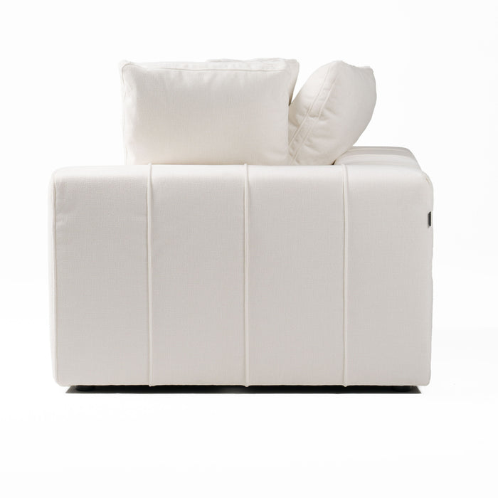 Vicki - Modern Off-White Fabric Modular Corner Seat