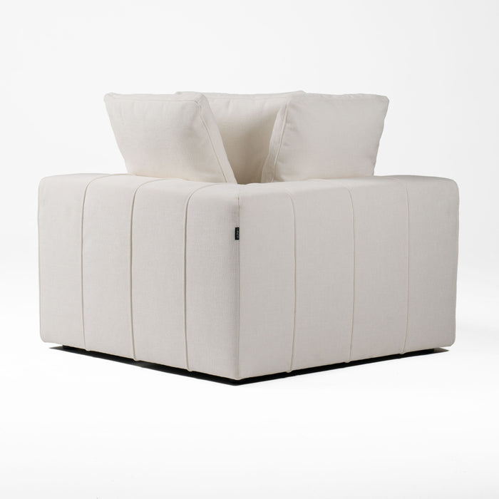 Vicki - Modern Off-White Fabric Modular Corner Seat