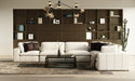 Vicki - Modern Off-White Fabric Modular Armless Seat