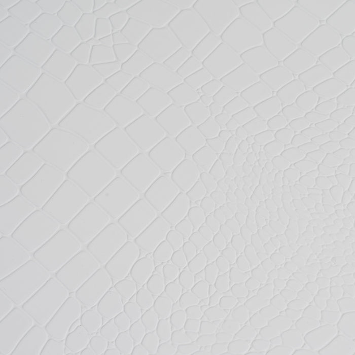 Victoria Modern White Crocodile Nightstand