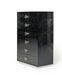 Victoria Modern Black Crocodile Chest