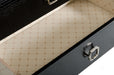 Victoria Modern Black Crocodile Chest