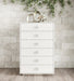 Victoria Modern White Crocodile Lacquer 6-Drawer Chest