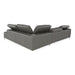 Viola - Italian Contemporary Blue-Grey Leather Right Facing Sectional Sofa