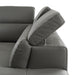 Viola - Italian Contemporary Blue-Grey Leather Right Facing Sectional Sofa