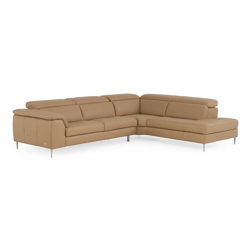 Viola - Italian Contemporary Deserto Leather Right Facing Sectional Sofa