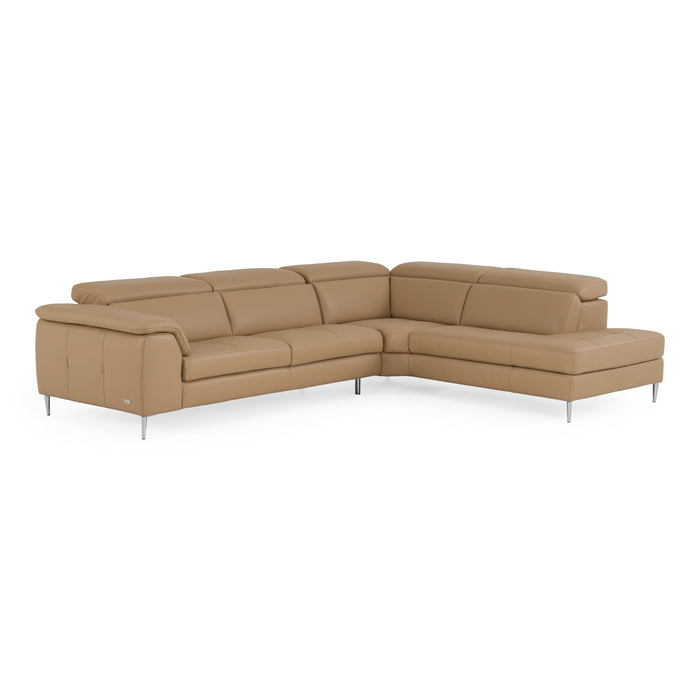 Viola - Italian Contemporary Deserto Leather Right Facing Sectional Sofa