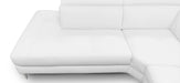 Viola - Italian Contemporary White Leather Left Facing Sectional Sofa